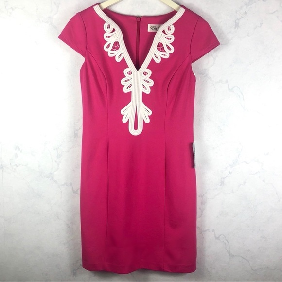 [Eliza J] Classic Pink Embroidery Sheath Dress - Picture 1 of 3